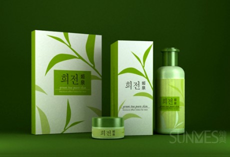 姬泉化妝品綠茶系列包裝設(shè)計方案